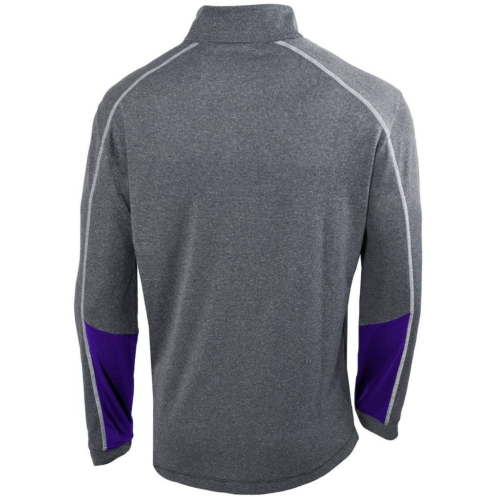 Columbia - Charlotte Hornets Omni-Wick Shotgun 2.0 Quarter-Zip Pullover Top - Heathered Gray/Purple
