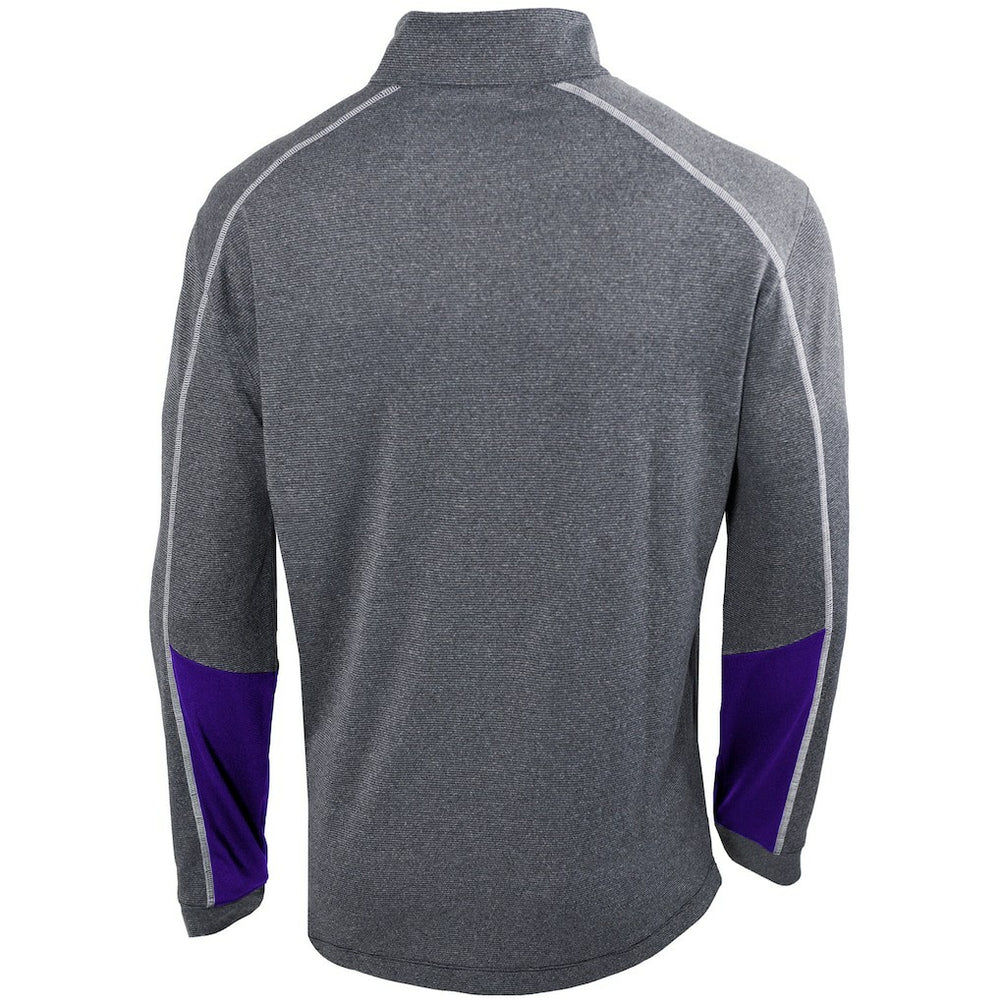Columbia - Charlotte Hornets Omni-Wick Shotgun 2.0 Quarter-Zip Pullover Top - Heathered Gray/Purple