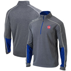 Columbia - Detroit Pistons Omni-Wick Shotgun 2.0 Quarter-Zip Pullover Top - Heathered Gray/Blue