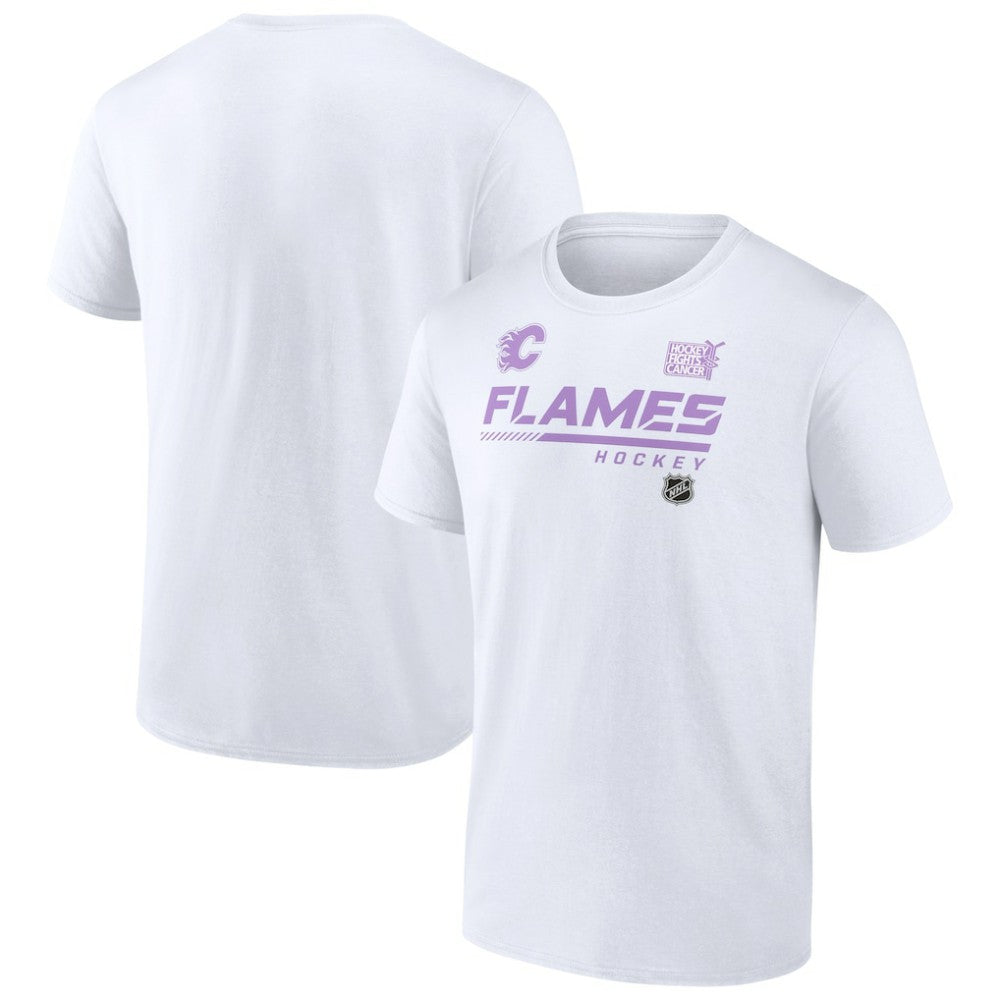 Calgary Flames - NHL Hockey Fights Cancer T-Shirt White