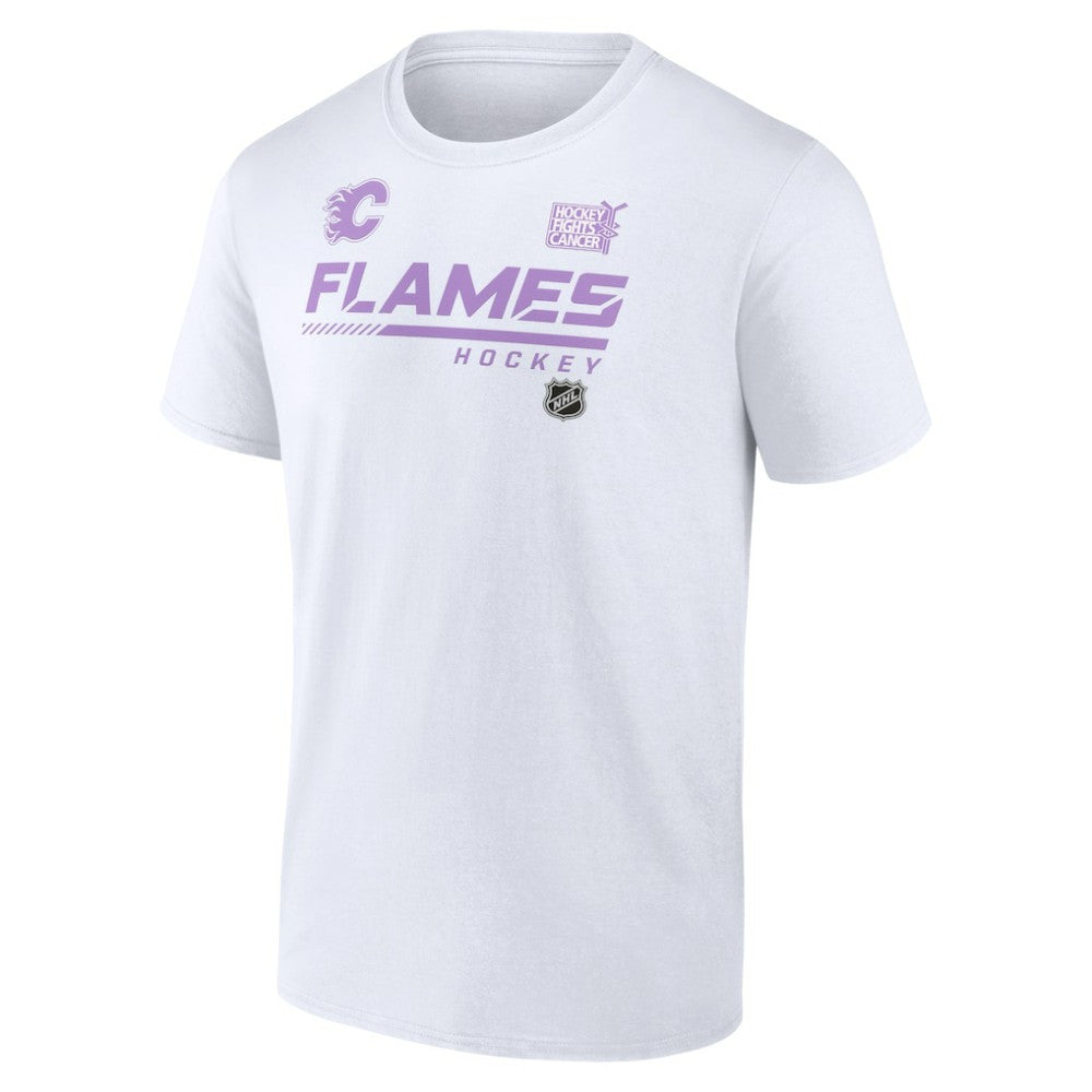 Calgary Flames - NHL Hockey Fights Cancer T-Shirt White
