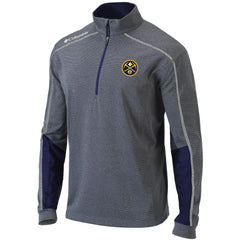 Columbia - Denver Nuggets Omni-Wick Shotgun 2.0 Quarter-Zip Pullover Top - Heathered Gray/Navy