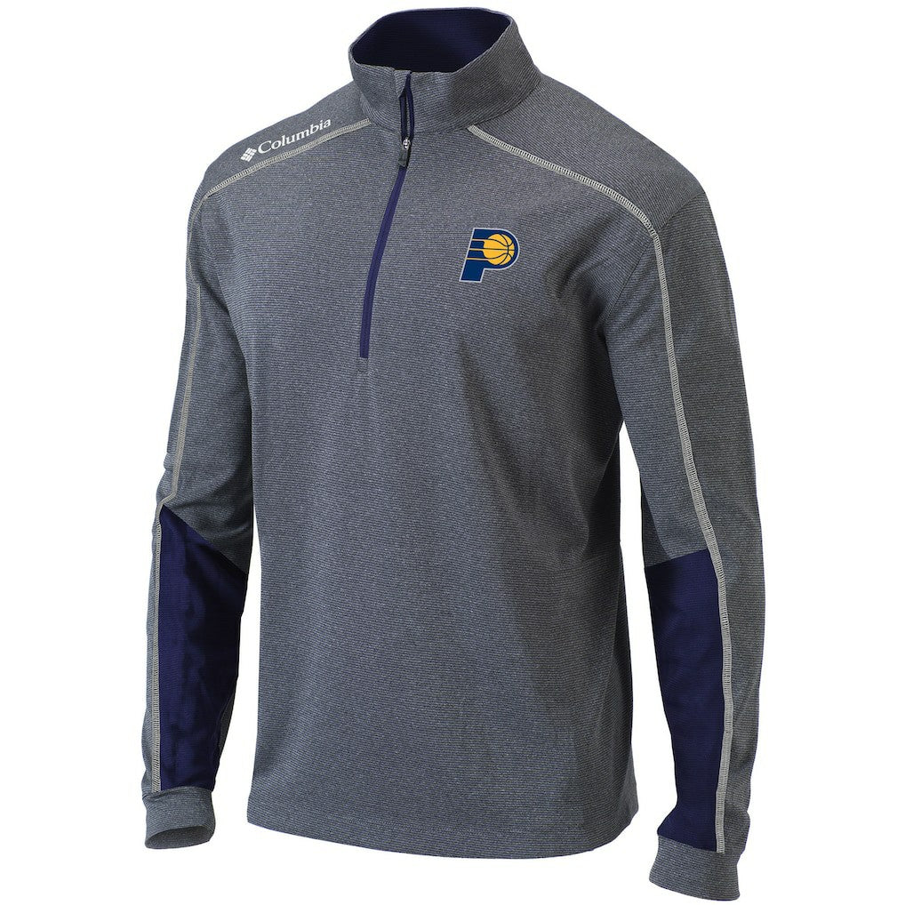 Columbia - Indiana Pacers Omni-Wick Shotgun 2.0 Quarter-Zip Pullover Top - Heathered Gray/Navy