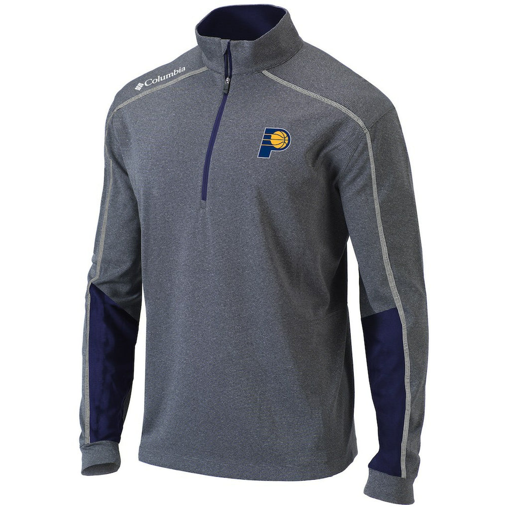 Columbia - Indiana Pacers Omni-Wick Shotgun 2.0 Quarter-Zip Pullover Top - Heathered Gray/Navy