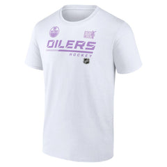 Edmonton Oilers - NHL Hockey Fights Cancer T-Shirt White
