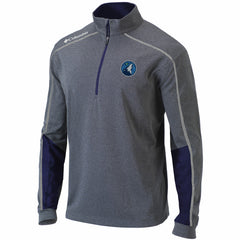 Columbia - Minnesota Timberwolves Omni-Wick Shotgun 2.0 Quarter-Zip Pullover Top - Heathered Gray/Navy