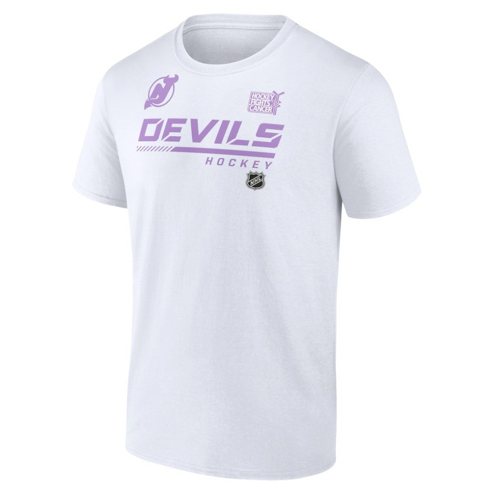 New Jersey Devils - NHL Hockey Fights Cancer T-Shirt White
