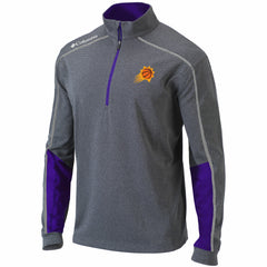 Columbia - Phoenix Suns Omni-Wick Shotgun 2.0 Quarter-Zip Pullover Top - Heathered Gray/Purple