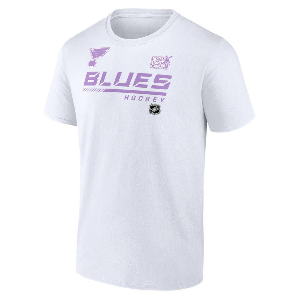 St. Louis Blues - NHL Hockey Fights Cancer T-Shirt White
