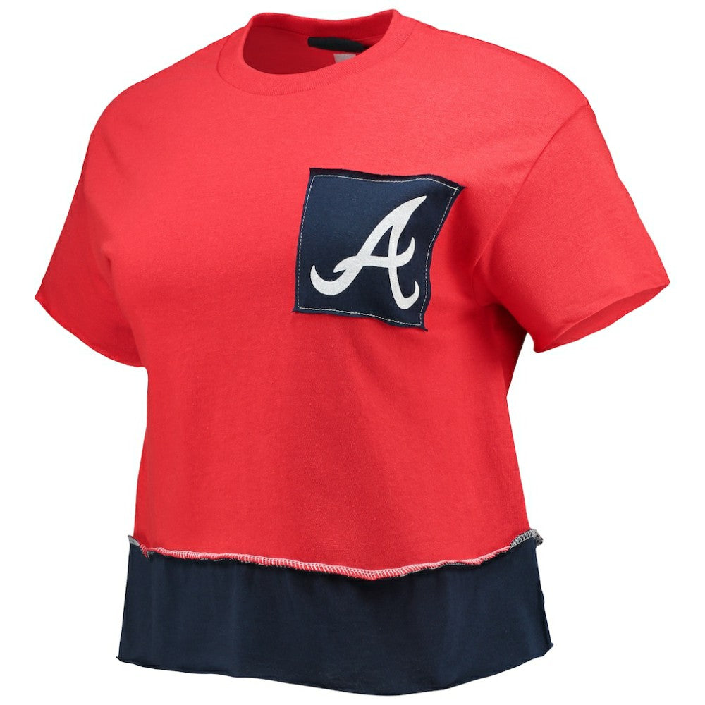 Atlanta Braves Refried Apparel Women's Cropped T-Shirt Lifestyle