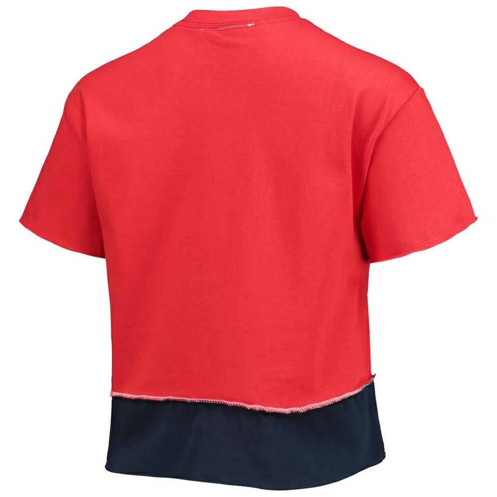 Atlanta Braves Refried Apparel Women's Cropped T-Shirt Lifestyle