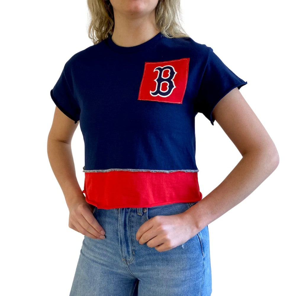 Boston Red Sox Refried Apparel Women's Cropped T-Shirt for sale