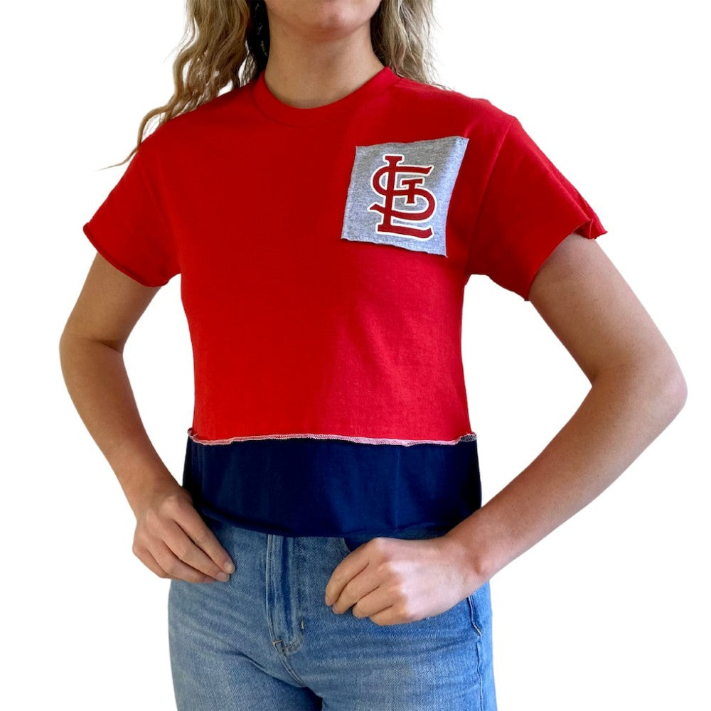 St. Louis Cardinals Refried Apparel Women's Cropped T-Shirt discount