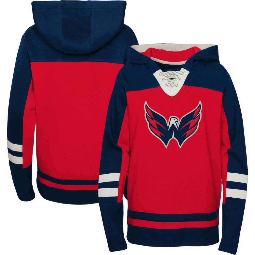 Washington Capitals Youth Ageless Revisited Home Lace-Up Pullover Hoodie Red