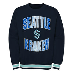 Seattle Kraken Youth Classic Blueliner Pullover Sweatshirt Deep Sea Blue