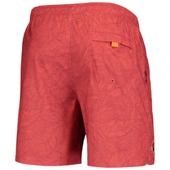 Arizona Cardinals Team Naples Layered Leaves Swim Trunks Cardinal - Tommy Bahama