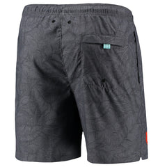 Cleveland Browns Naples Layered Leaves Swim Trunks Black - Tommy Bahama