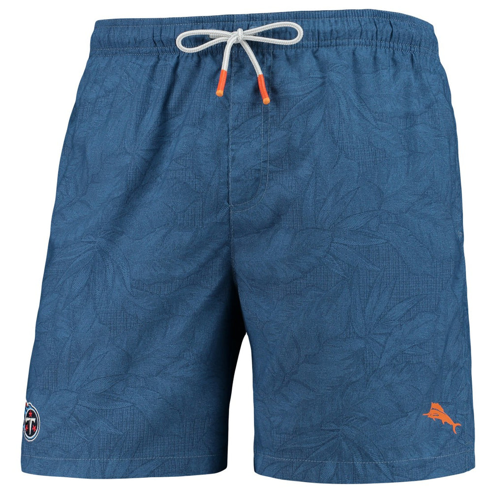 Tennessee Titans Naples Layered Leaves Swim Trunks Navy - Tommy Bahama