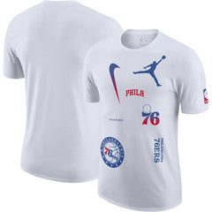 NBA - Philadelphia 76ers Jordan Brand Courtside Statement Edition Max90 T-Shirt - White
