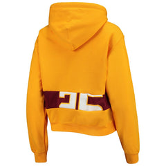 Washington Commanders Refried Apparel Women's Cropped Pullover Hoodie Gold - NFL