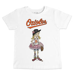 Baltimore Orioles Tiny Turnip Youth Baseball Babes T-Shirt discount