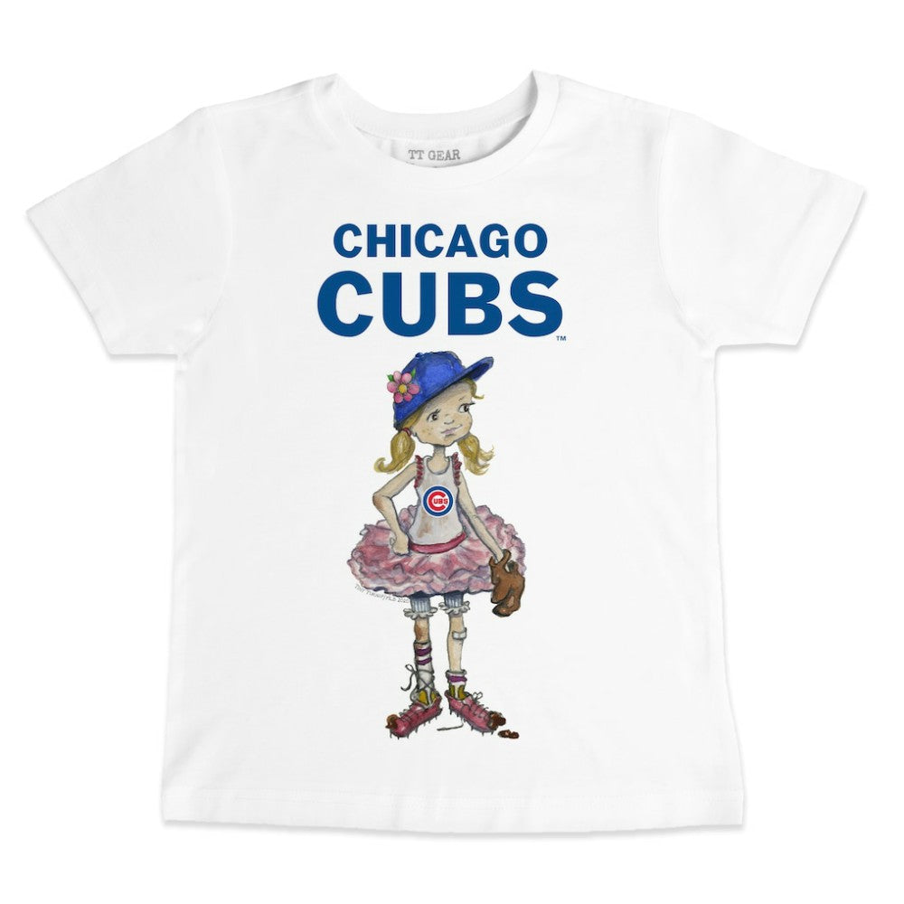 Chicago Cubs Tiny Turnip Youth Baseball Babes T-Shirt Lifestyle