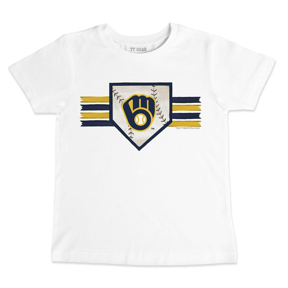Milwaukee Brewers Tiny Turnip Youth Base Stripe T-Shirt for sale