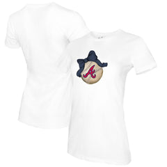 Atlanta Braves Tiny Turnip Women's Baseball Bow T-Shirt Lifestyle