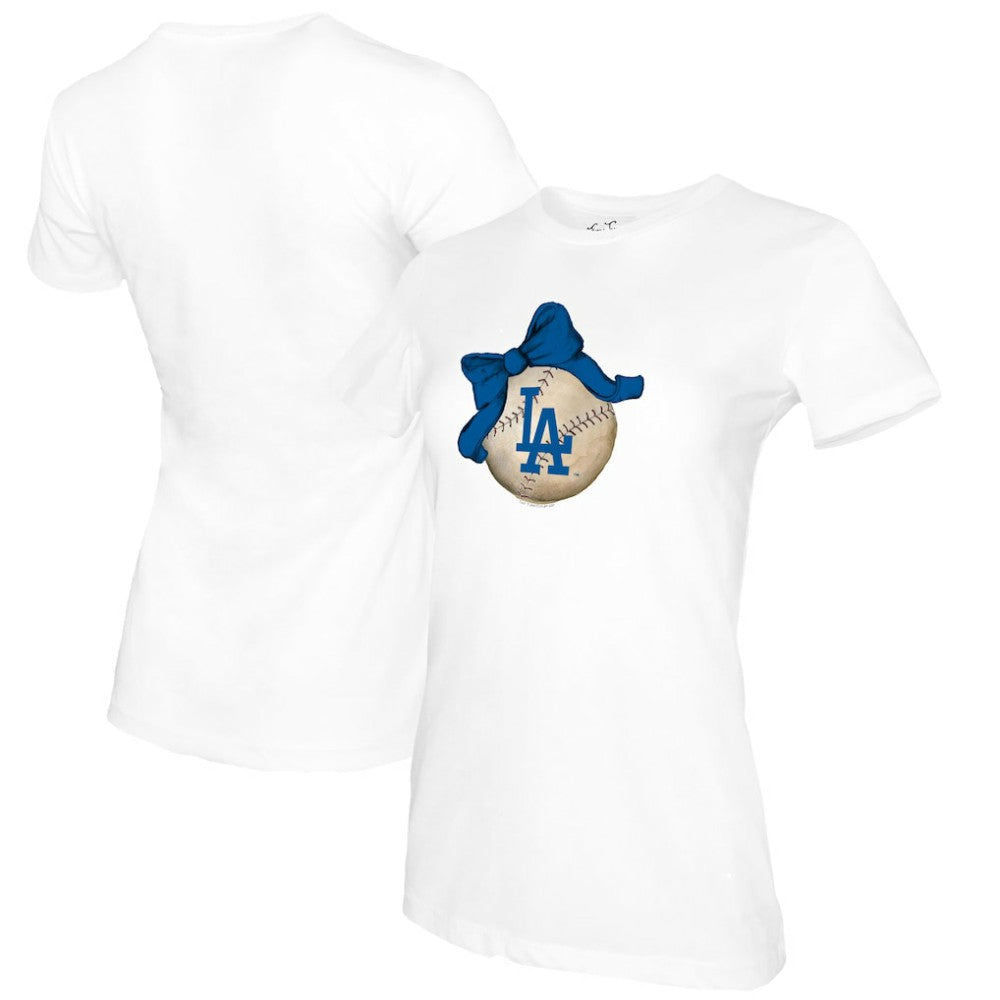 Los Angeles Dodgers Tiny Turnip Women's Baseball Bow T-Shirt Online