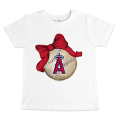 Los Angeles Angels Tiny Turnip Youth Baseball Bow T-Shirt Sale