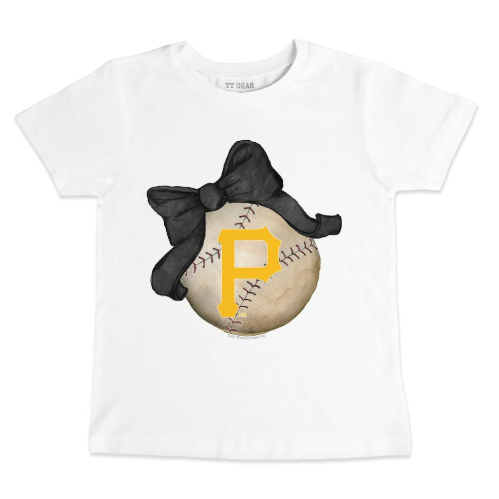 Pittsburgh Pirates Tiny Turnip Youth Baseball Bow T-Shirt Near Me
