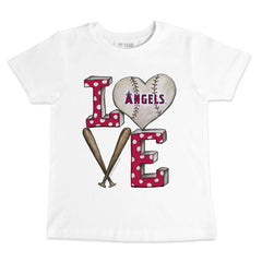 Los Angeles Angels Tiny Turnip Youth Baseball Love T-Shirt Sale