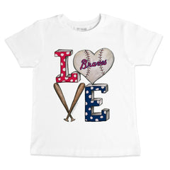 Atlanta Braves Tiny Turnip Youth Baseball Love T-Shirt Sale