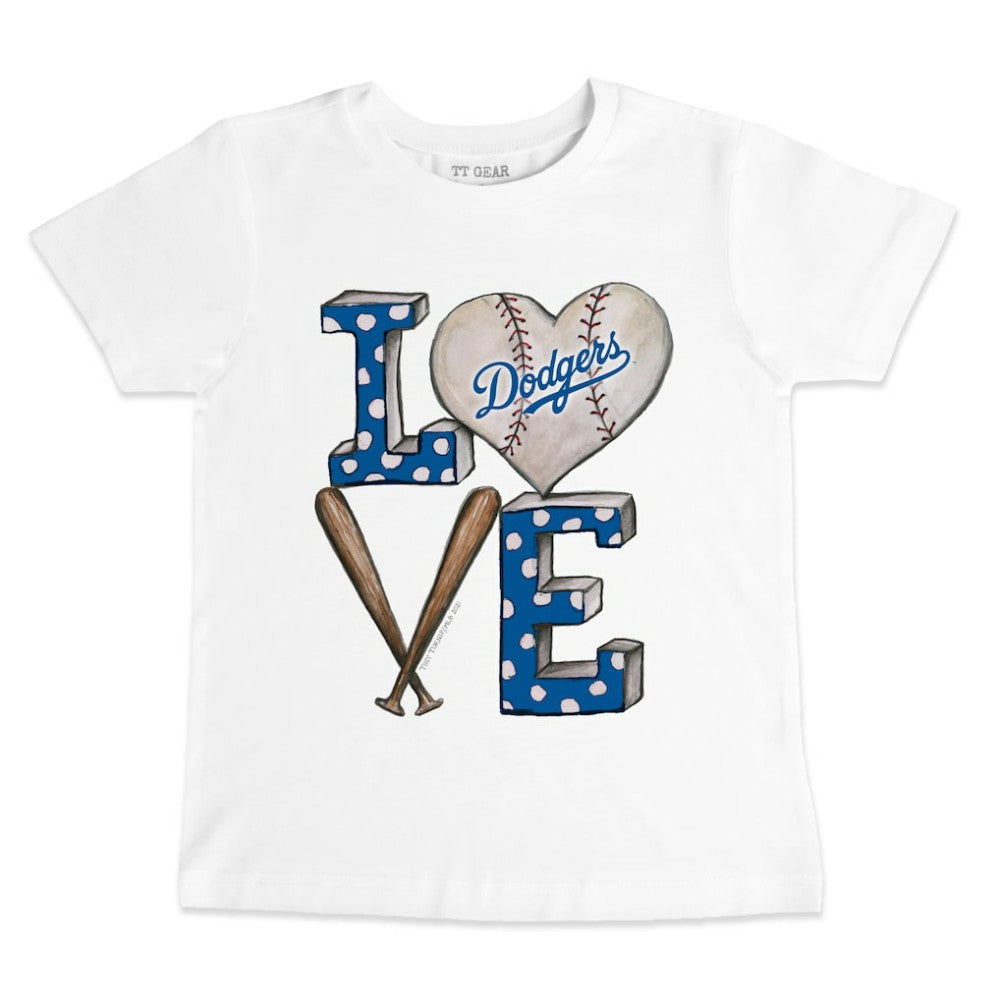 Los Angeles Dodgers Tiny Turnip Youth Baseball Love T-Shirt for sale