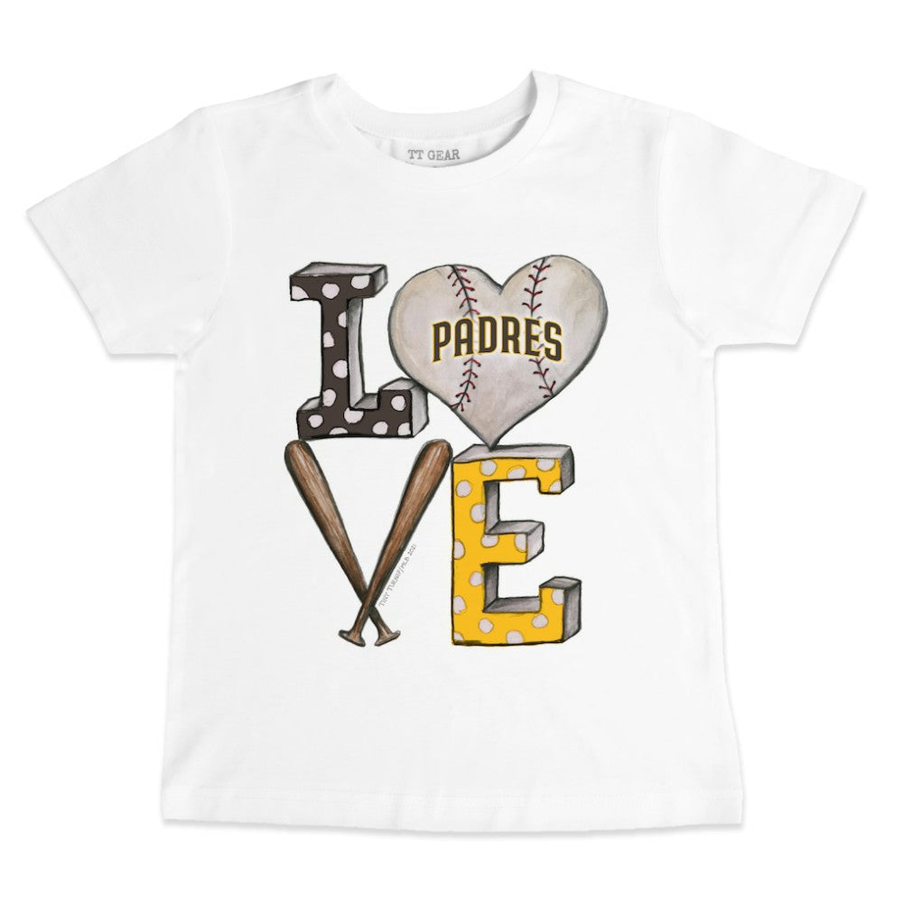 San Diego Padres Tiny Turnip Youth Baseball Love T-Shirt On Sale
