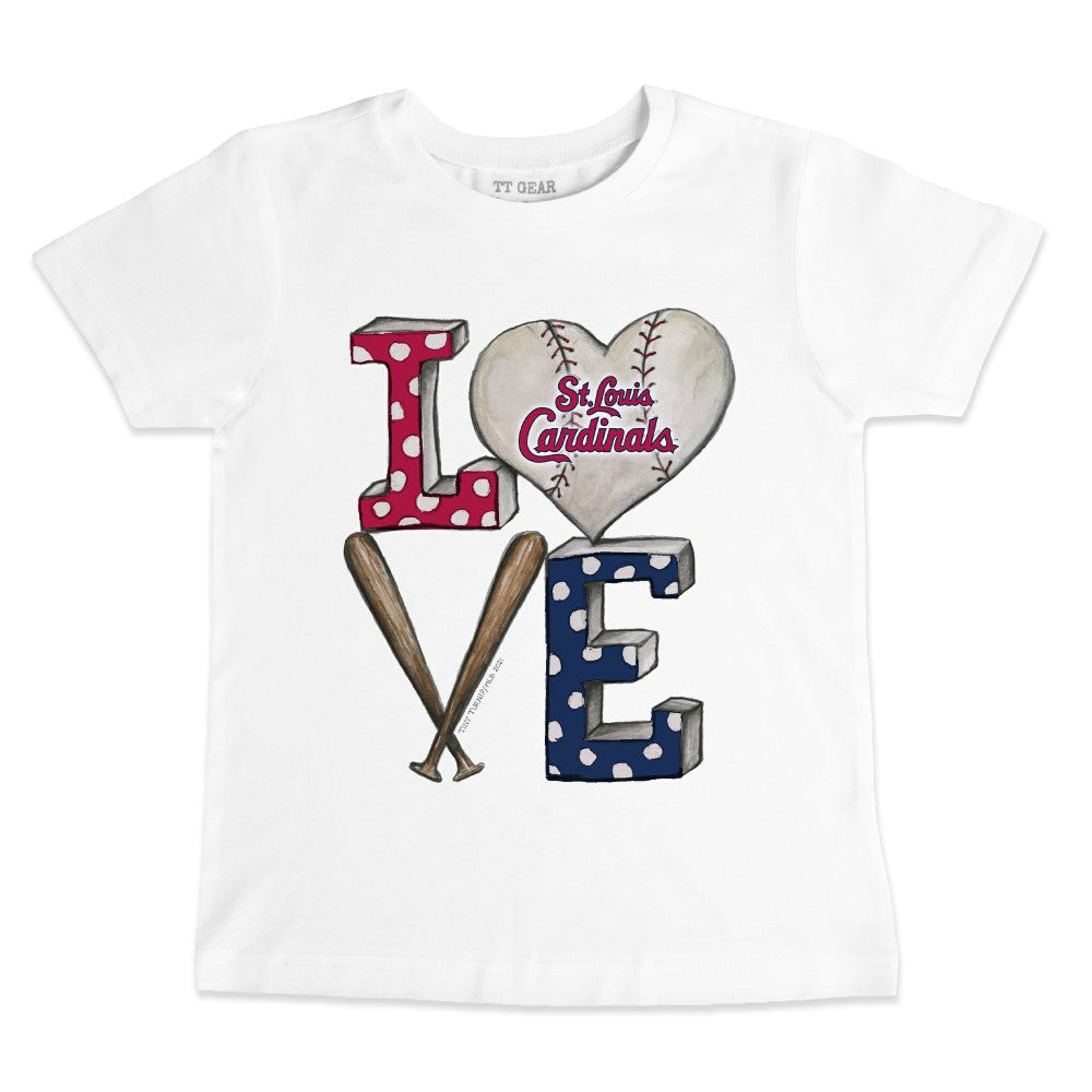 St. Louis Cardinals Tiny Turnip Youth Baseball Love T-Shirt discount