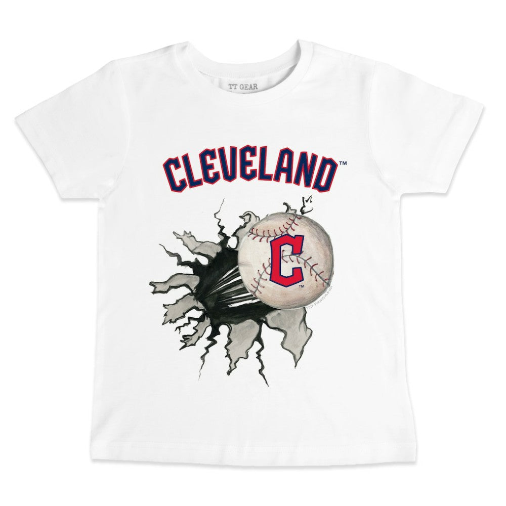 Cleveland Guardians Tiny Turnip Youth Baseball Tear T-Shirt Lifestyle