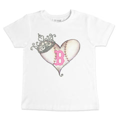 Boston Red Sox Tiny Turnip Youth Baseball Tiara Heart T-Shirt Lifestyle