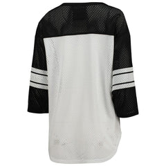 Washington Commanders G-III 4Her by Carl Banks Women's First Team 3/4-Sleeve Mesh T-Shirt White/Black - NFL