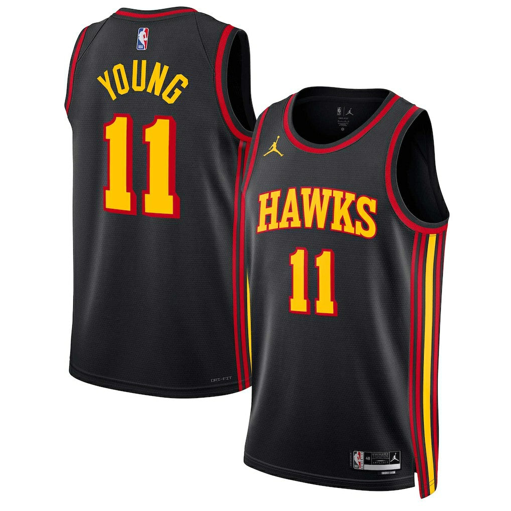 Trae Young Atlanta Hawks Jordan Brand Unisex Swingman Jersey - Statement Edition - Black sale | NBA Jerseys