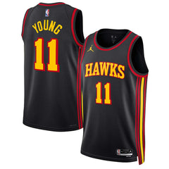NBA - Trae Young Atlanta Hawks Jordan Brand Unisex Swingman Jersey - Statement Edition - Black