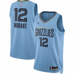 NBA - Ja Morant Memphis Grizzlies Jordan Brand Unisex Swingman Jersey - Statement Edition - Light Blue