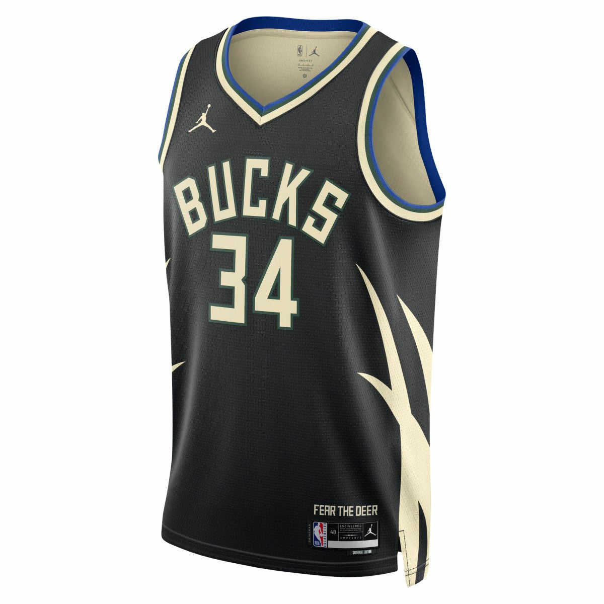 NBA - Giannis Antetokounmpo Milwaukee Bucks Jordan Brand Unisex Swingman Jersey - Statement Edition - Black