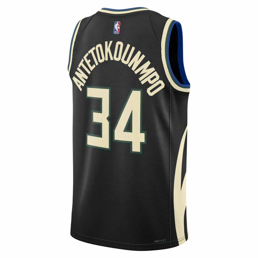 NBA - Giannis Antetokounmpo Milwaukee Bucks Jordan Brand Unisex Swingman Jersey - Statement Edition - Black