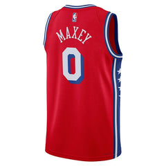NBA - Tyrese Maxey Philadelphia 76ers Jordan Brand Unisex Swingman Jersey - Statement Edition - Red
