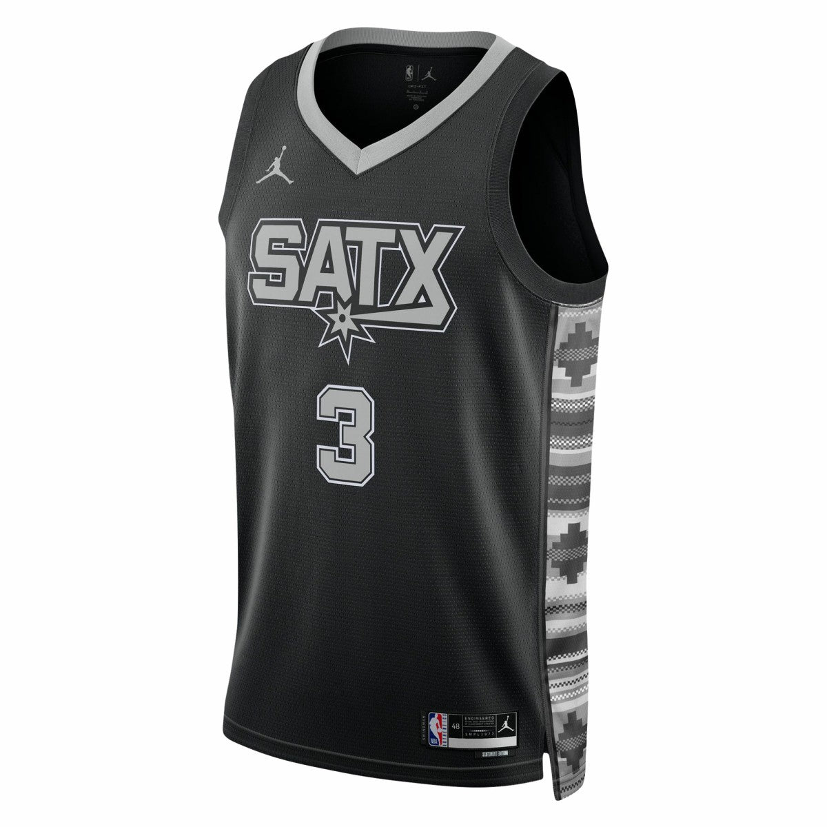 NBA - Keldon Johnson San Antonio Spurs Jordan Brand Unisex Swingman Jersey - Statement Edition - Black
