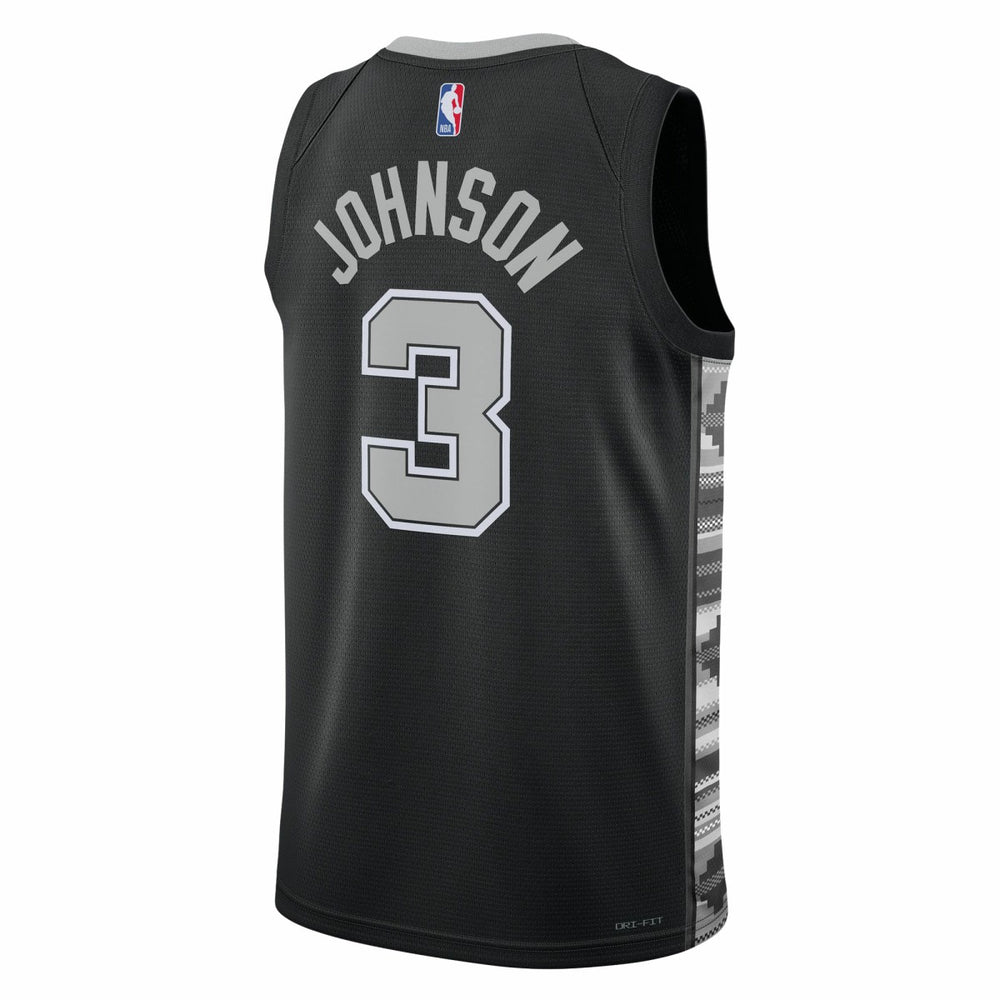 NBA - Keldon Johnson San Antonio Spurs Jordan Brand Unisex Swingman Jersey - Statement Edition - Black