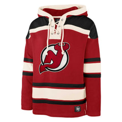 Jack Hughes New Jersey Devils - '47 Player Lacer Pullover Hoodie Red
