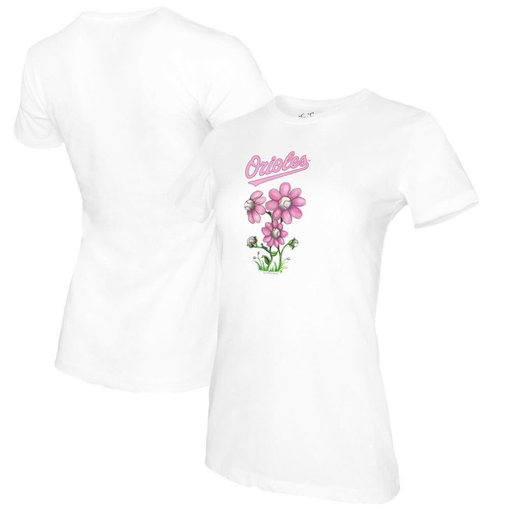 Baltimore Orioles Tiny Turnip Women's Blooming Baseballs T-Shirt Online