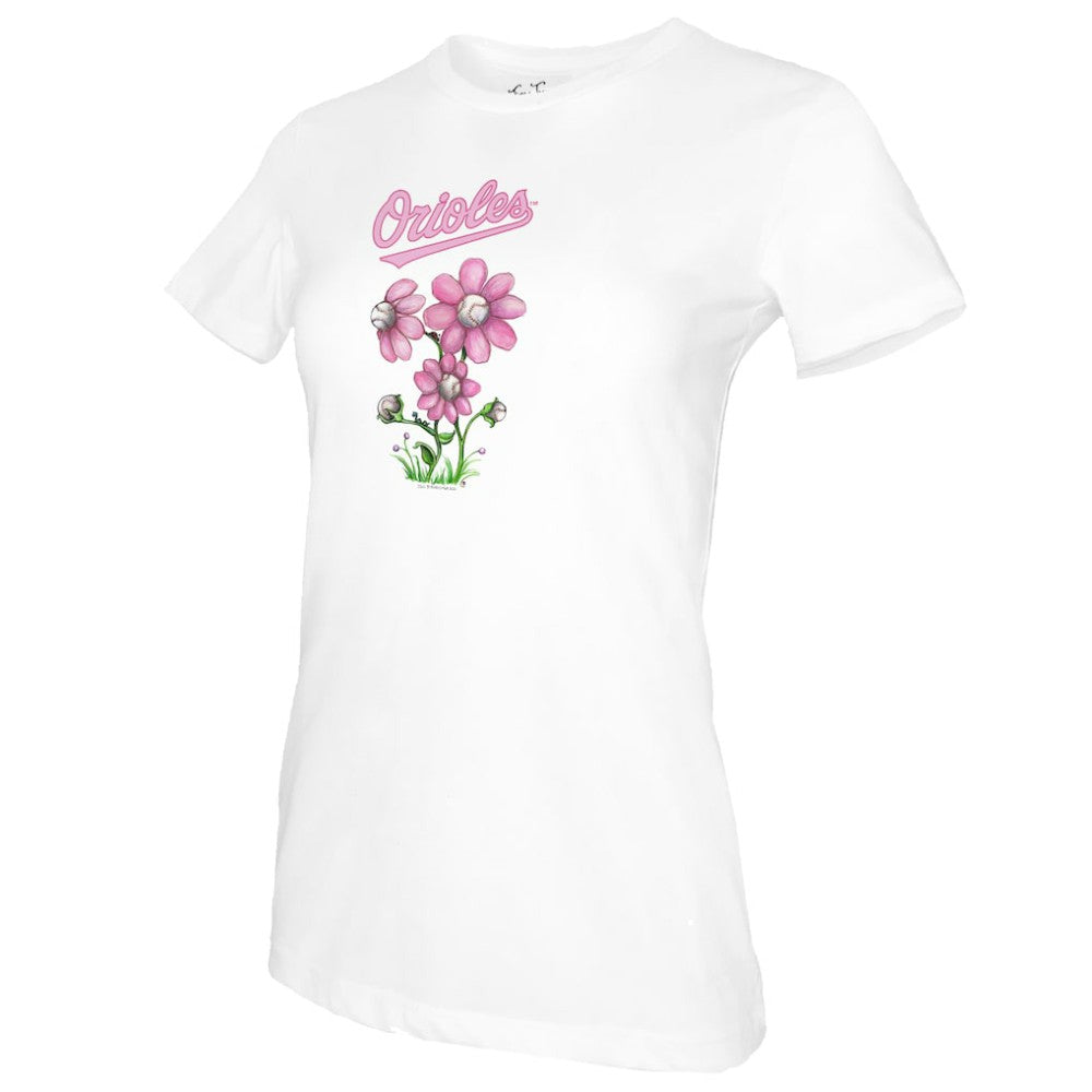 Baltimore Orioles Tiny Turnip Women's Blooming Baseballs T-Shirt Online